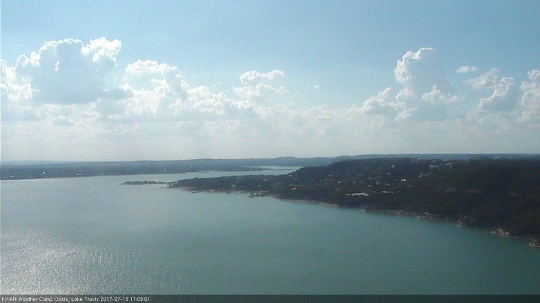 Lake Travis webcam, July 13, 2017 4:30 PM CT
