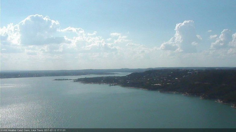 Lake Travis webcam, July 13, 2017 4:35 PM CT