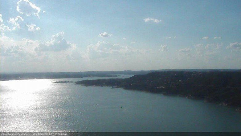 Lake Travis webcam, July 13, 2017 5:30 PM CT