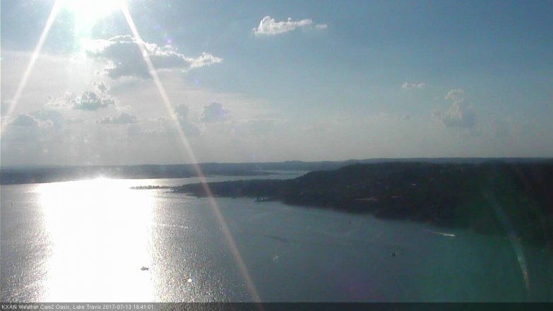Lake Travis webcam, July 13, 2017 5:45 PM CT