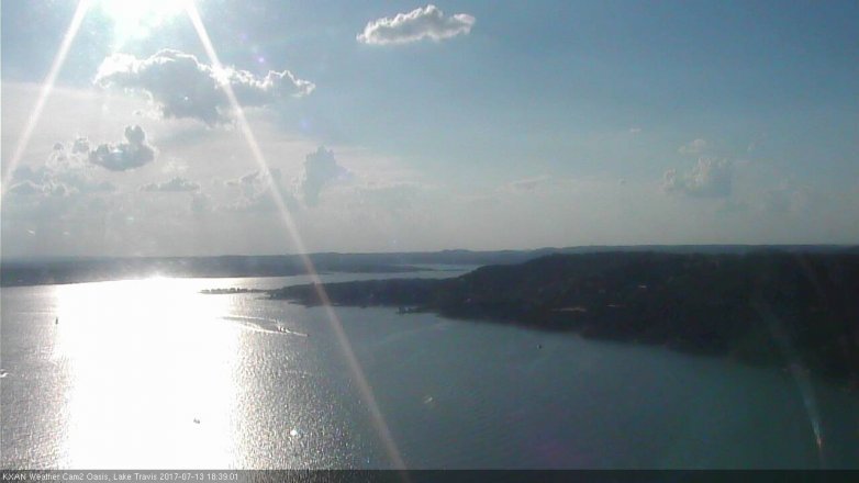 Lake Travis webcam, July 13, 2017 6:00 PM CT