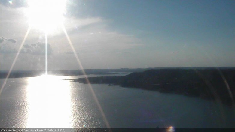 Lake Travis webcam, July 13, 2017 6:30 PM CT