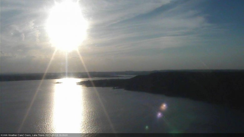 Lake Travis webcam, July 13, 2017 7:00 PM CT