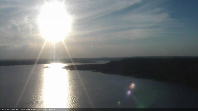 Lake Travis webcam, July 13, 2017 7:05 PM CT