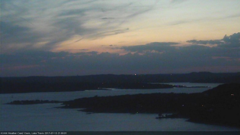 Lake Travis webcam, July 13, 2017 8:10 PM CT