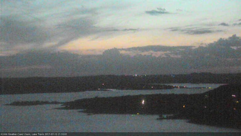 Lake Travis webcam, July 13, 2017 8:25 PM CT