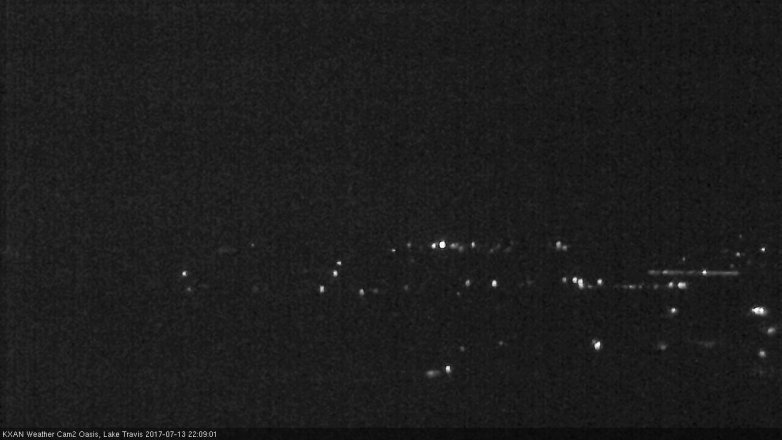 Lake Travis webcam, July 13, 2017 9:25 PM CT