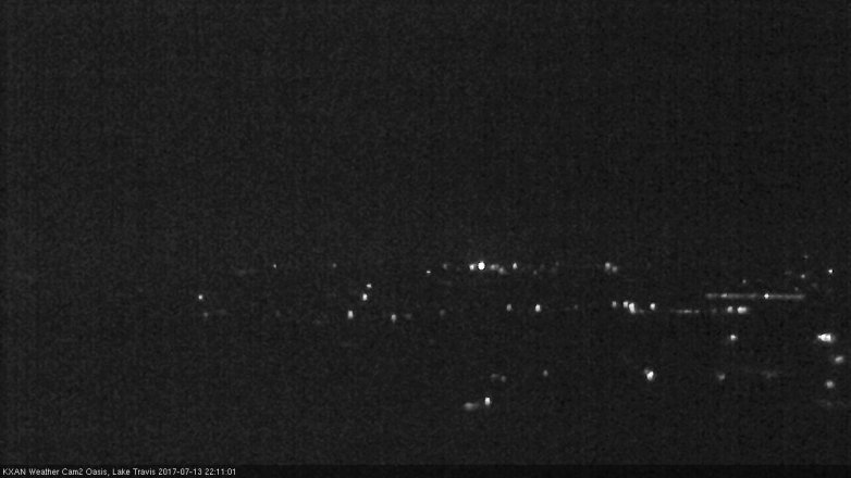 Lake Travis webcam, July 13, 2017 9:30 PM CT