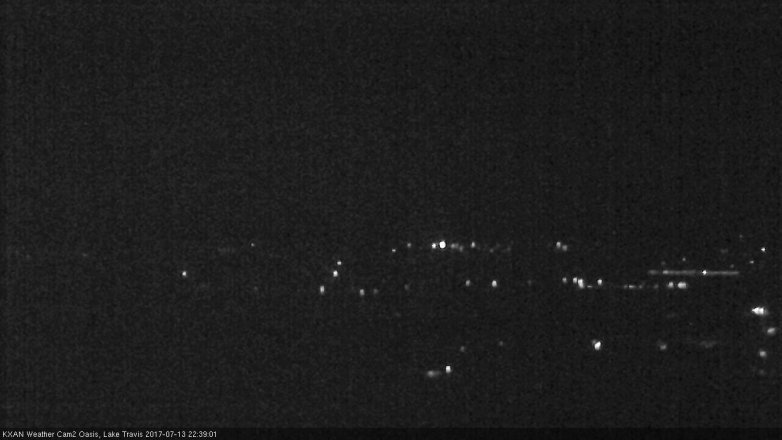 Lake Travis webcam, July 13, 2017 9:45 PM CT