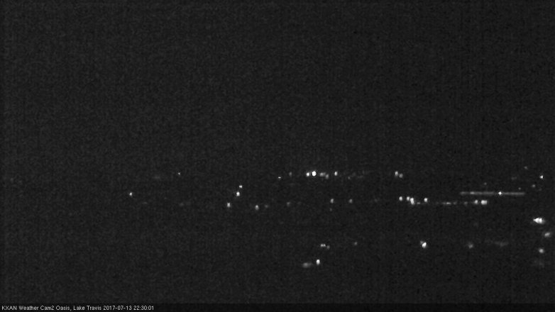 Lake Travis webcam, July 13, 2017 9:50 PM CT