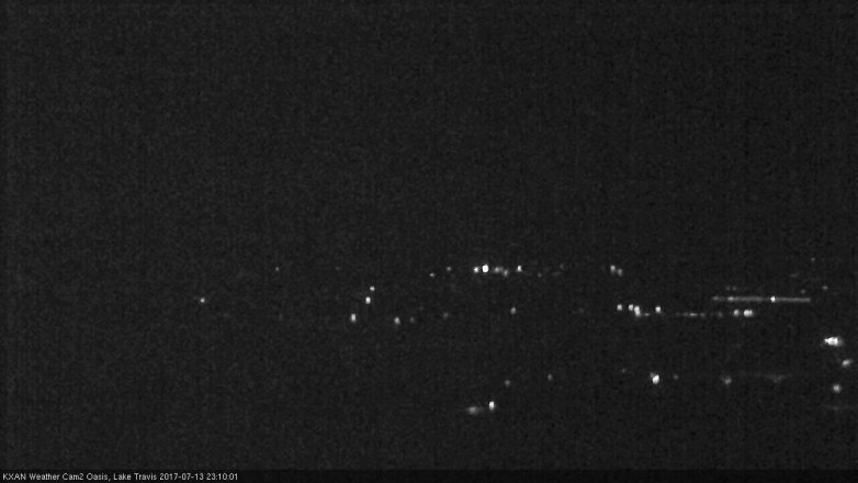 Lake Travis webcam, July 13, 2017 10:25 PM CT