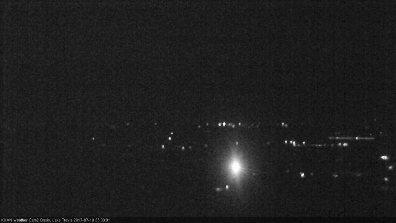Lake Travis webcam, July 13, 2017 10:40 PM CT