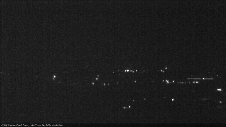 Lake Travis webcam, July 13, 2017 11:20 PM CT