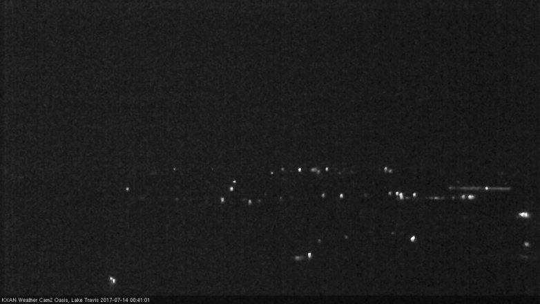 Lake Travis webcam, July 13, 2017 11:45 PM CT