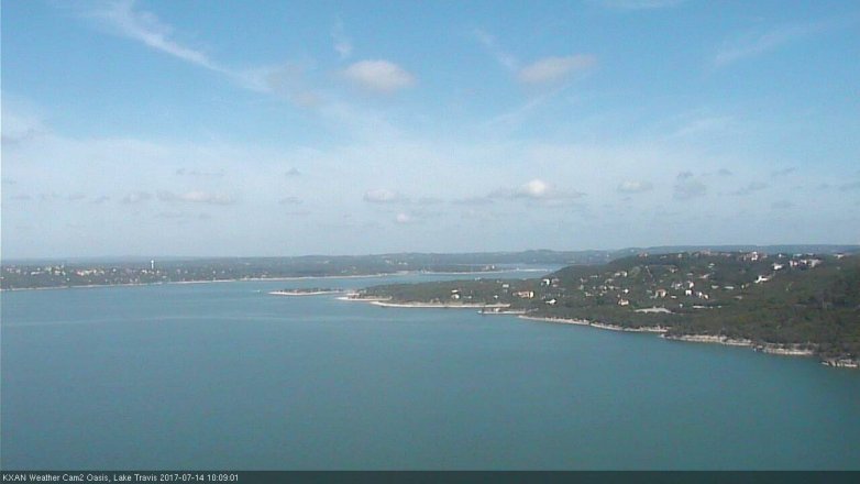 Lake Travis webcam, July 14, 2017 9:35 AM CT