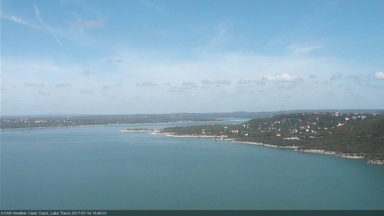 Lake Travis webcam, July 14, 2017 10:05 AM CT