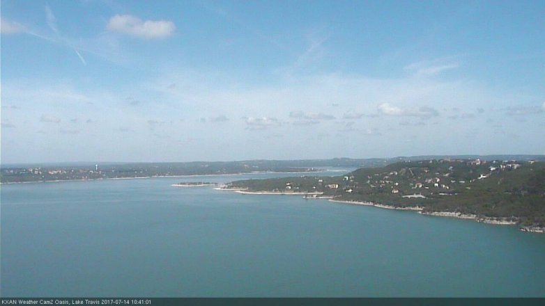Lake Travis webcam, July 14, 2017 10:10 AM CT