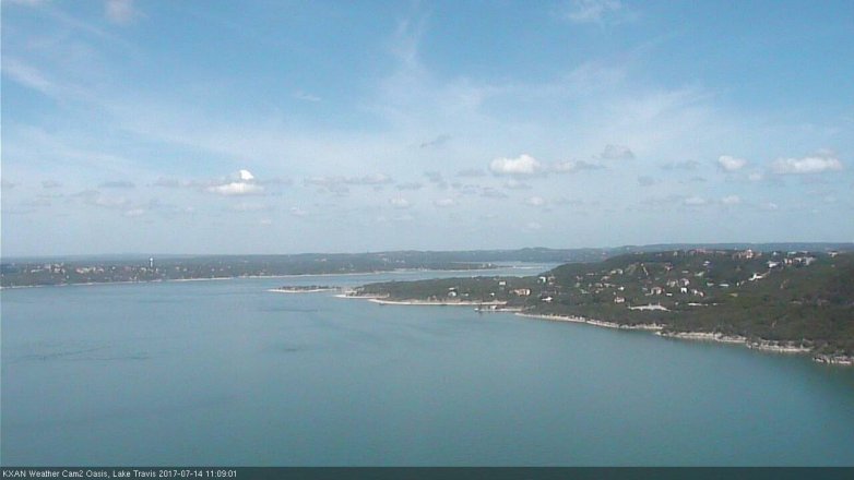 Lake Travis webcam, July 14, 2017 10:25 AM CT