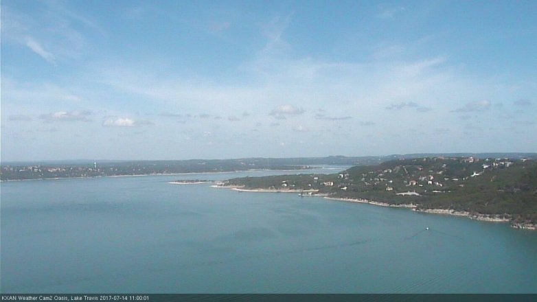 Lake Travis webcam, July 14, 2017 10:30 AM CT