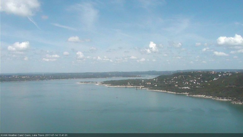 Lake Travis webcam, July 14, 2017 10:45 AM CT