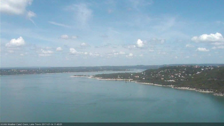 Lake Travis webcam, July 14, 2017 10:55 AM CT