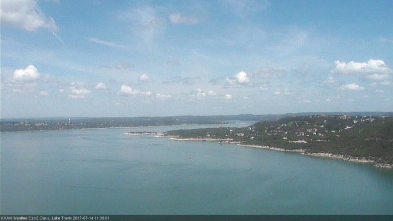 Lake Travis webcam, July 14, 2017 11:00 AM CT