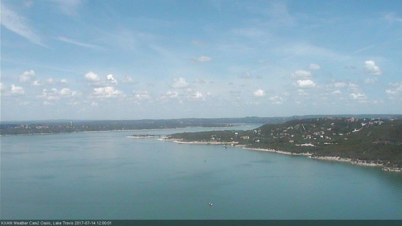 Lake Travis webcam, July 14, 2017 11:20 AM CT