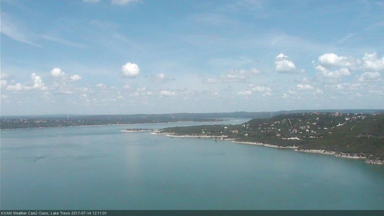 Lake Travis webcam, July 14, 2017 11:40 AM CT