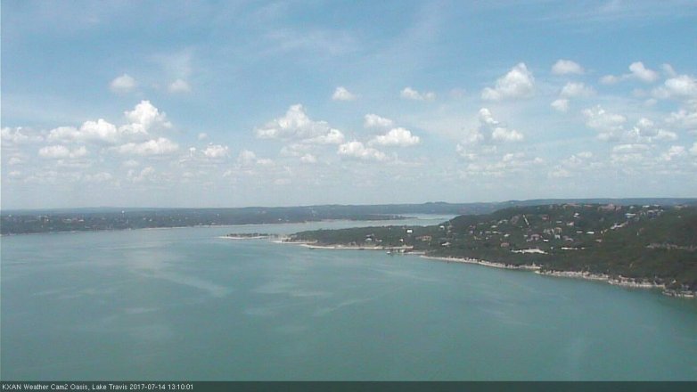 Lake Travis webcam, July 14, 2017 12:20 PM CT