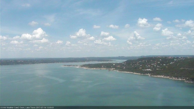Lake Travis webcam, July 14, 2017 12:30 PM CT