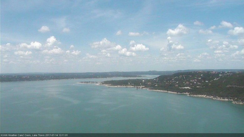 Lake Travis webcam, July 14, 2017 12:40 PM CT