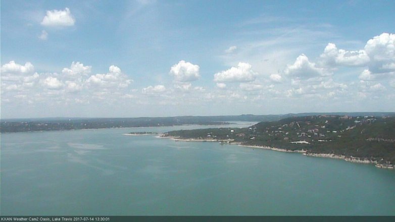 Lake Travis webcam, July 14, 2017 12:45 PM CT