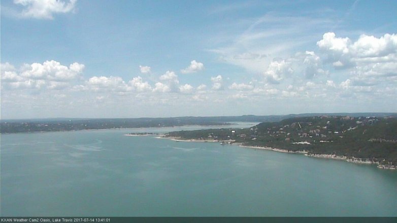 Lake Travis webcam, July 14, 2017 12:55 PM CT