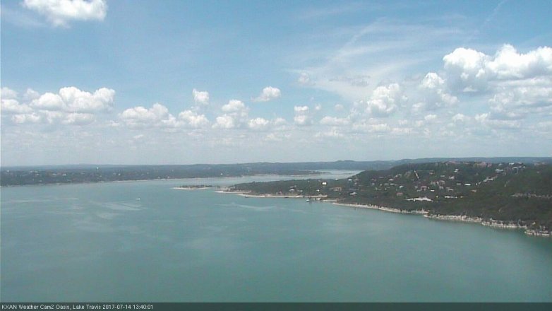 Lake Travis webcam, July 14, 2017 1:05 PM CT