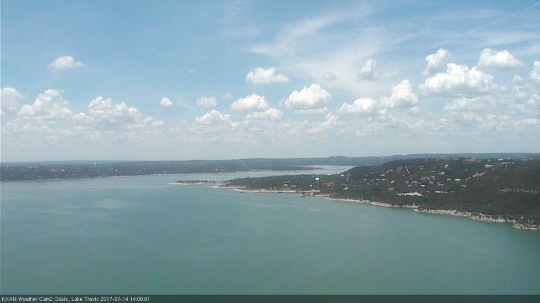 Lake Travis webcam, July 14, 2017 1:10 PM CT