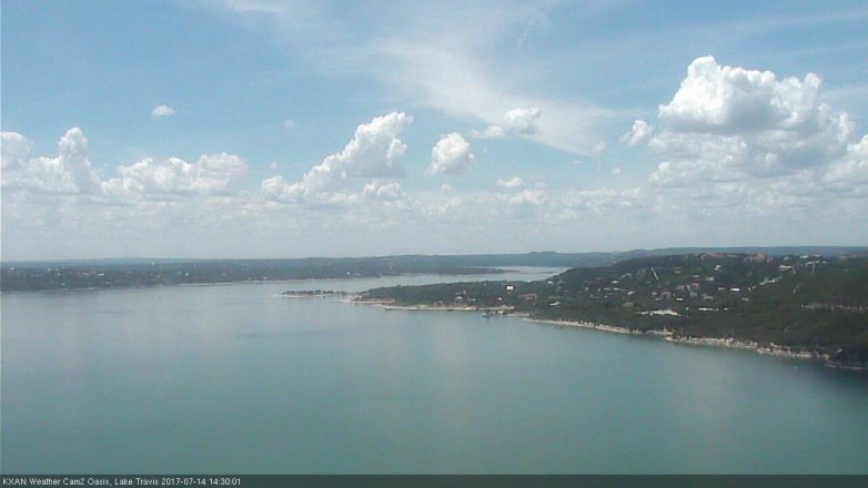 Lake Travis webcam, July 14, 2017 2:00 PM CT