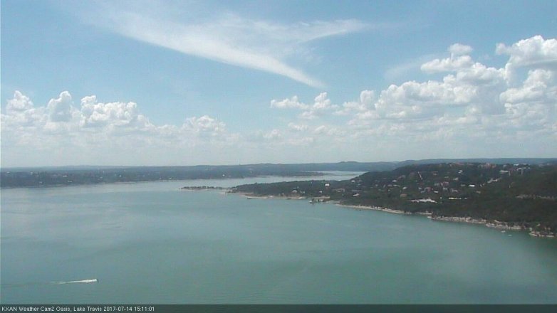 Lake Travis webcam, July 14, 2017 2:20 PM CT