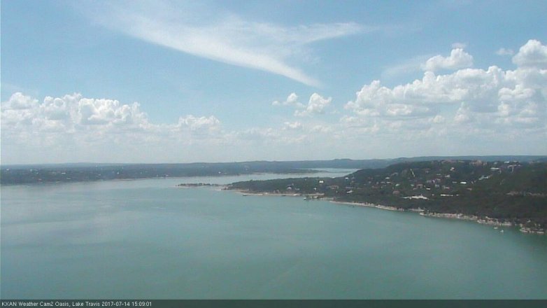 Lake Travis webcam, July 14, 2017 2:30 PM CT