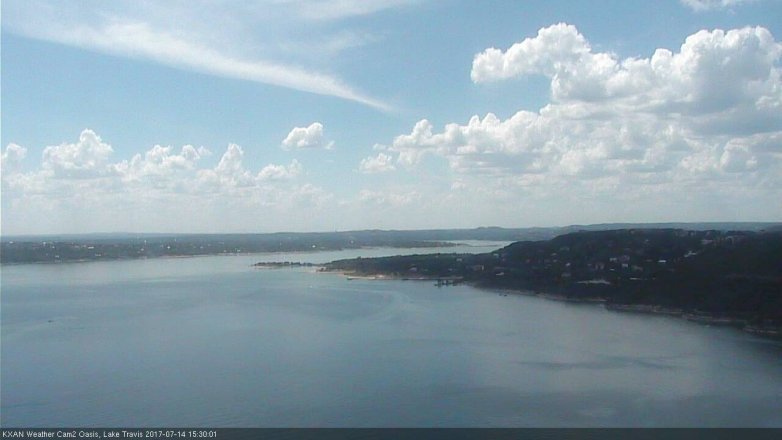 Lake Travis webcam, July 14, 2017 2:35 PM CT