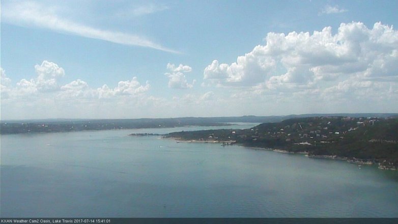 Lake Travis webcam, July 14, 2017 2:55 PM CT