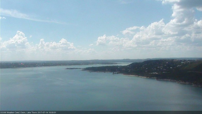 Lake Travis webcam, July 14, 2017 3:10 PM CT