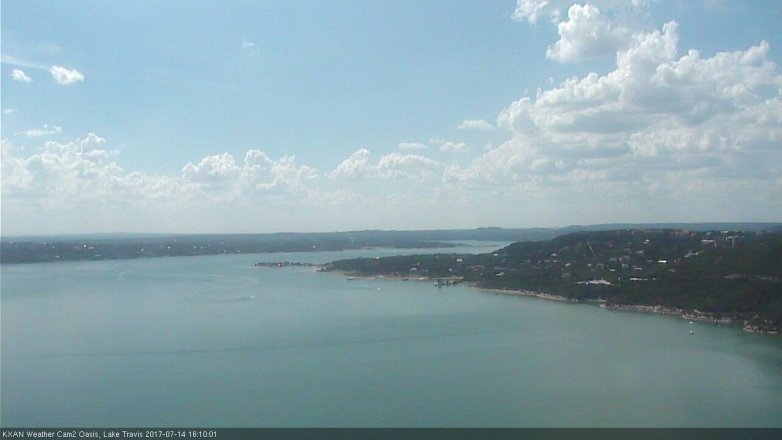 Lake Travis webcam, July 14, 2017 3:25 PM CT