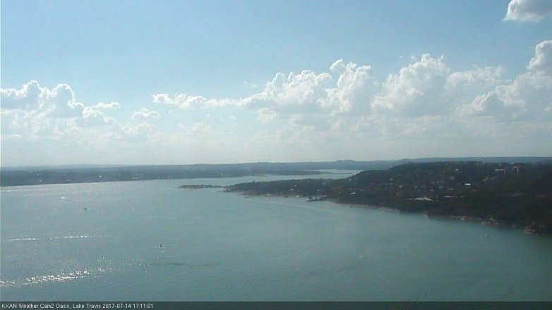 Lake Travis webcam, July 14, 2017 4:25 PM CT