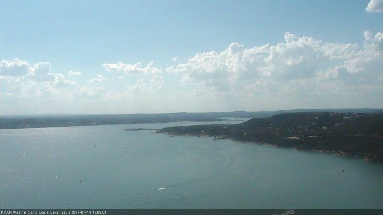 Lake Travis webcam, July 14, 2017 4:30 PM CT
