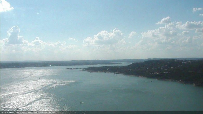 Lake Travis webcam, July 14, 2017 4:55 PM CT