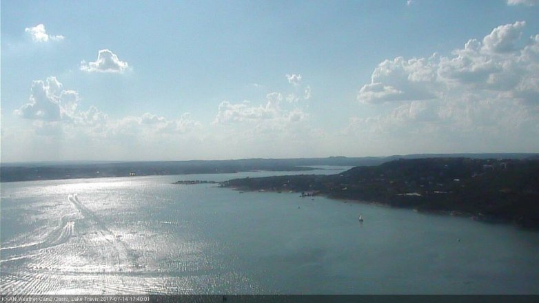 Lake Travis webcam, July 14, 2017 5:05 PM CT
