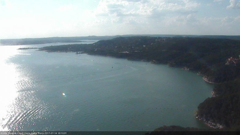 Lake Travis webcam, July 14, 2017 5:30 PM CT
