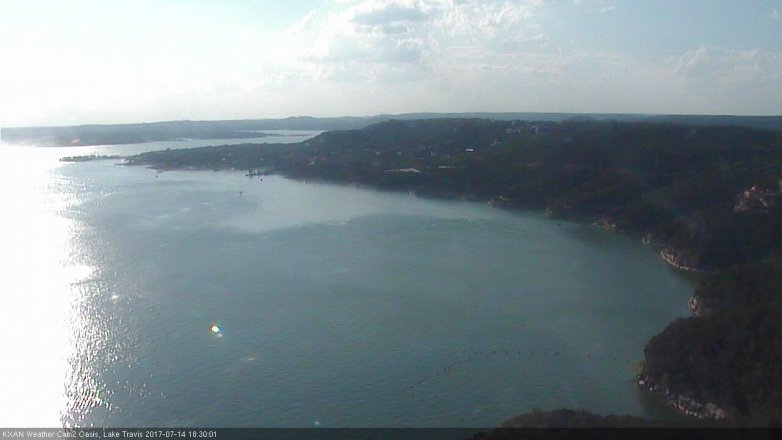Lake Travis webcam, July 14, 2017 5:35 PM CT