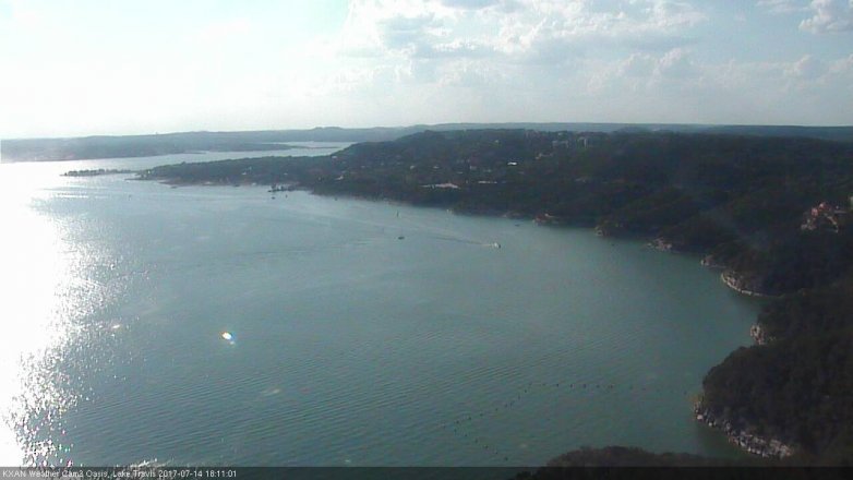 Lake Travis webcam, July 14, 2017 5:40 PM CT