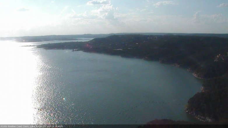 Lake Travis webcam, July 14, 2017 5:55 PM CT